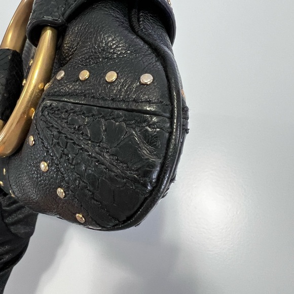 Gucci Black Python Horsebit Chain bag, large size - Picture 3 of 9